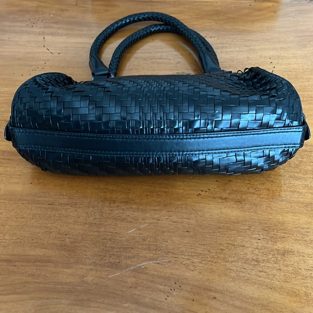 *Hp* Cole Haan Genevieve Black Leather Woven Barr… - image 3